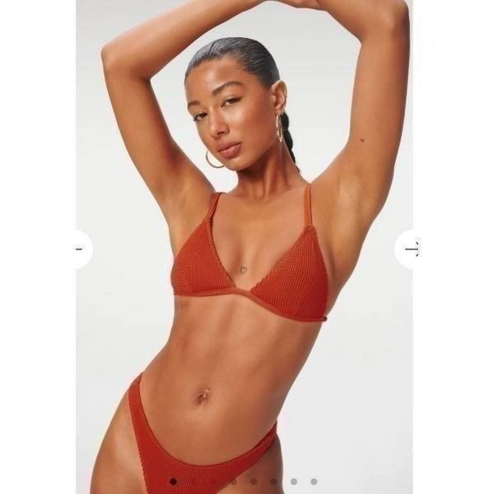 Good American Always Fit Triangle Bikini Top in Cinnamon 2XL